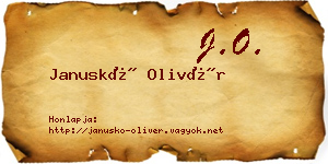 Januskó Olivér névjegykártya